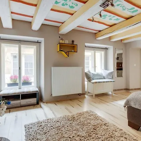 Old Crooked Beams Near Charles Bridge In Apartment *