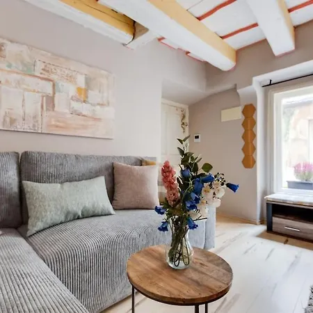 Old Crooked Beams Near Charles Bridge In Apartment *