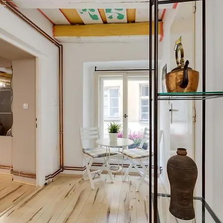 Apartment Old Crooked Beams Near Charles Bridge In Prague